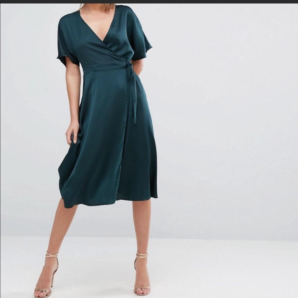 New Look Emerald Green wrap dress